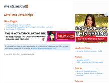 Tablet Screenshot of diveintojavascript.com